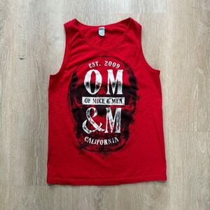 Of Mice And Men Band Red Tank T-shirt California Men's Size Small